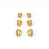 Brinco Trio Argola Micro Zircônia Dourado