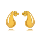 Brinco Gota Lisa Dourado