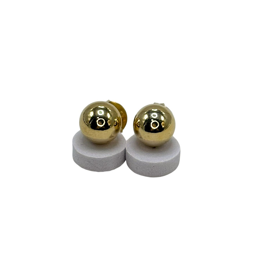 Brinco Bola Lisa Dourado