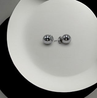 Brinco Bola Liso Branco