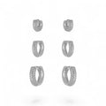 Brinco Trio Micro Zircônia Branco
