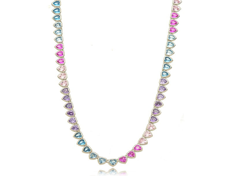 Destaque - Choker Coração Color Branco