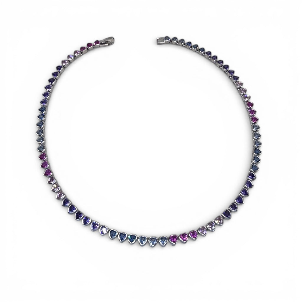 Destaque - Choker Coração Color Branco