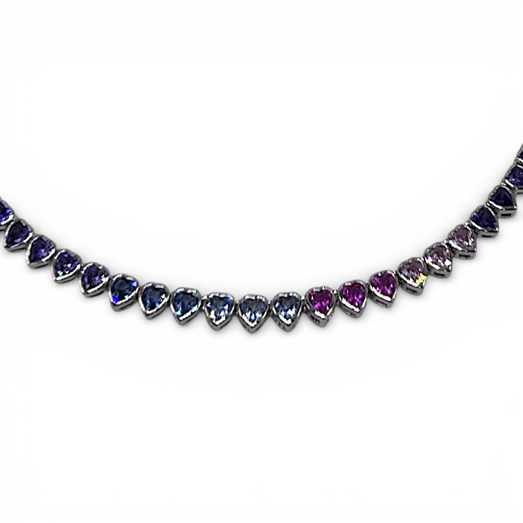 Destaque - Choker Coração Color Branco