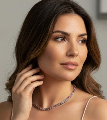 Destaque - Choker Coração Color Branco