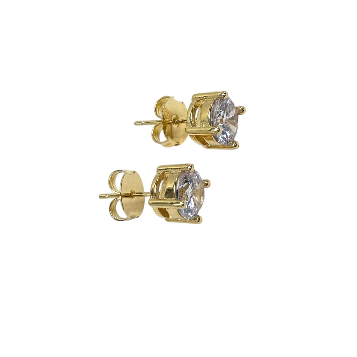 Brinco Ponto de Luz Cristal Dourado
