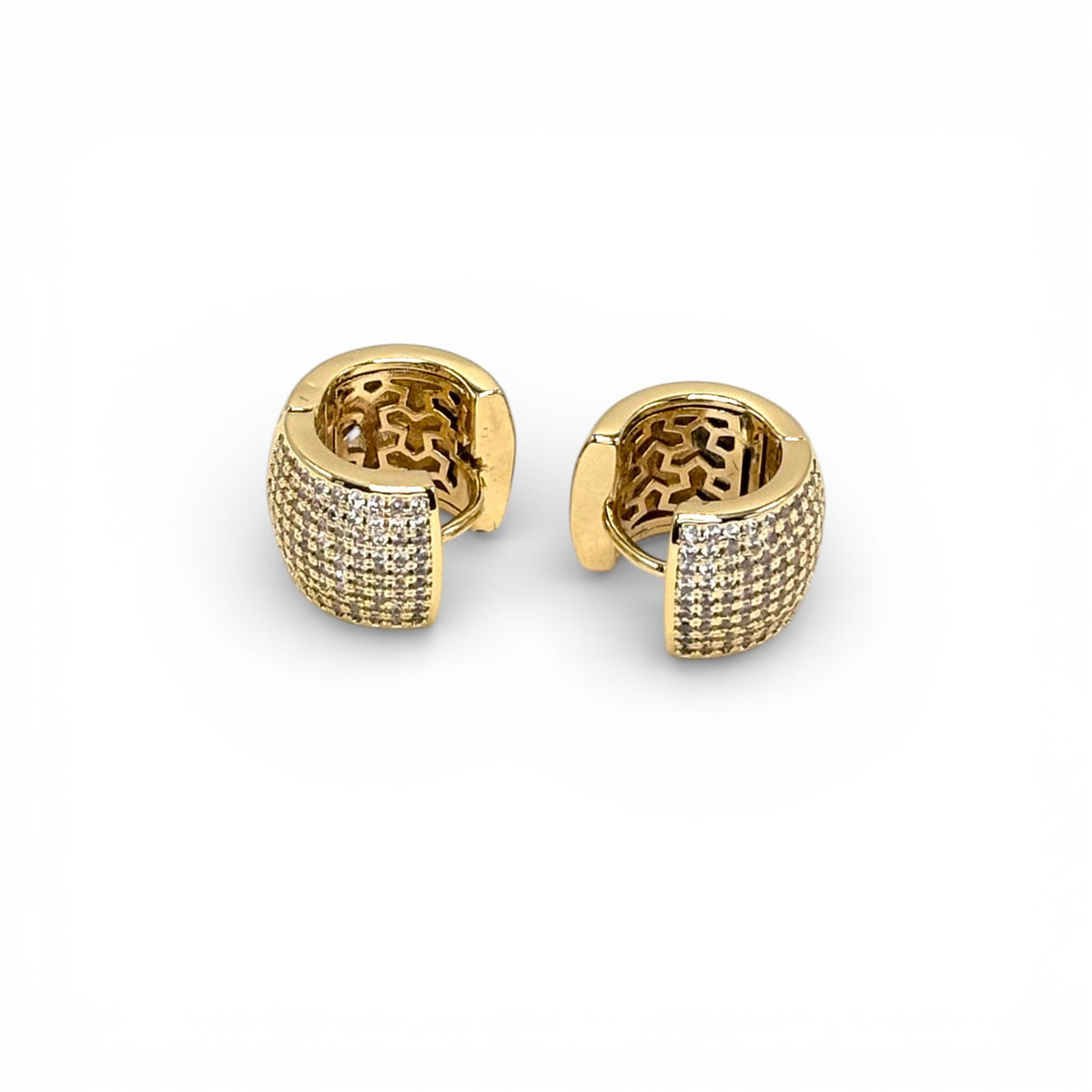 Brinco Argola Micro Zircônia Dourado