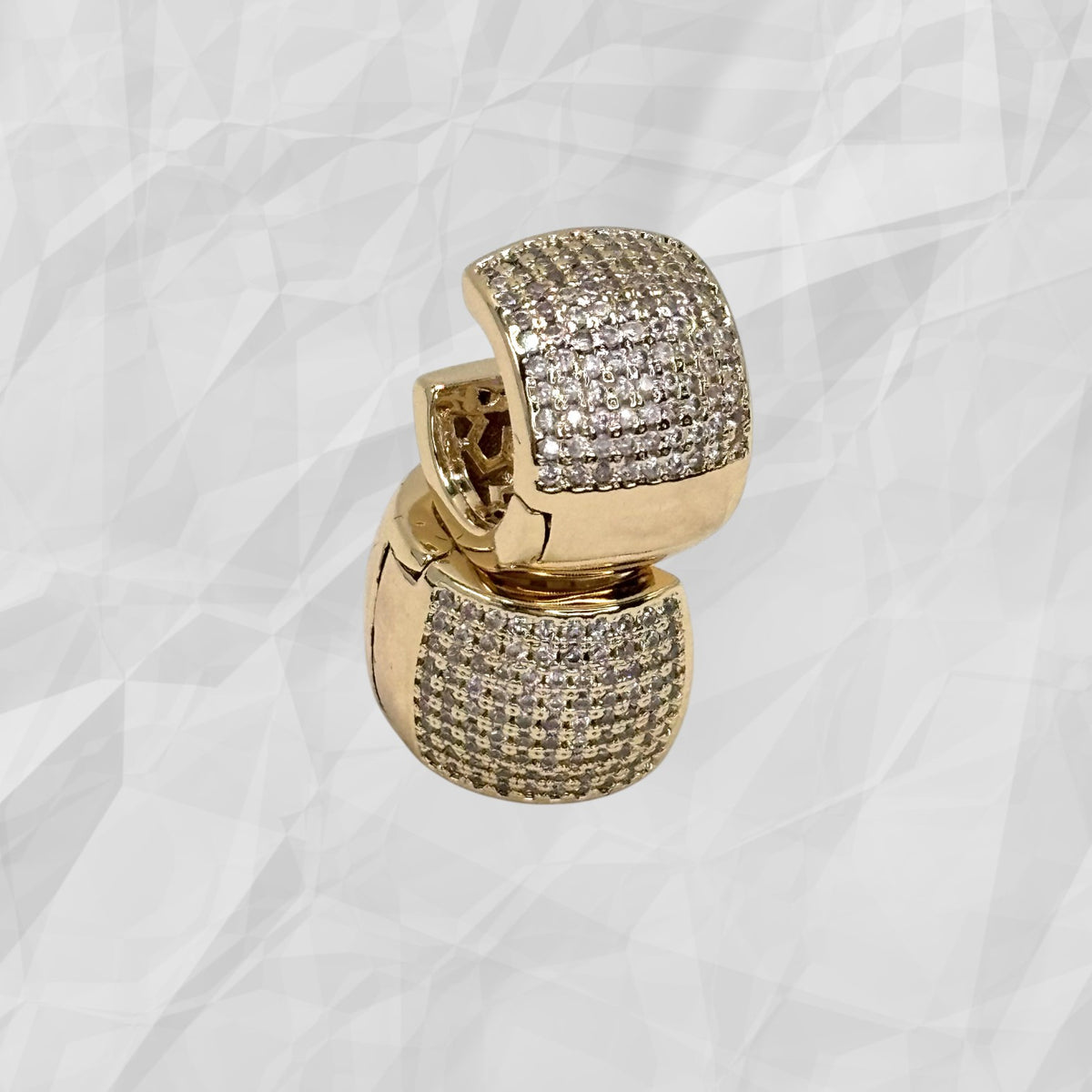 Brinco Argola Micro Zircônia Dourado