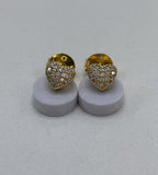 Brinco Coração Micro Zircônia Dourado