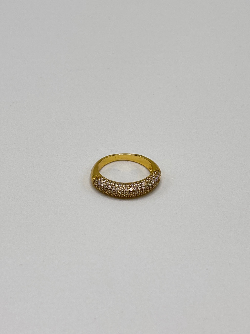 Anel Aparador Micro Zircônia Dourado