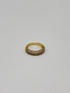 Anel Aparador Micro Zircônia Dourado