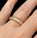 Anel Aparador Micro Zircônia Dourado