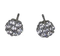 Brinco zirconia branca top flor