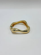 Bracelete Ondulado Liso Dourado