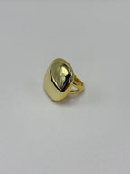 Anel Quadrado Liso Dourado