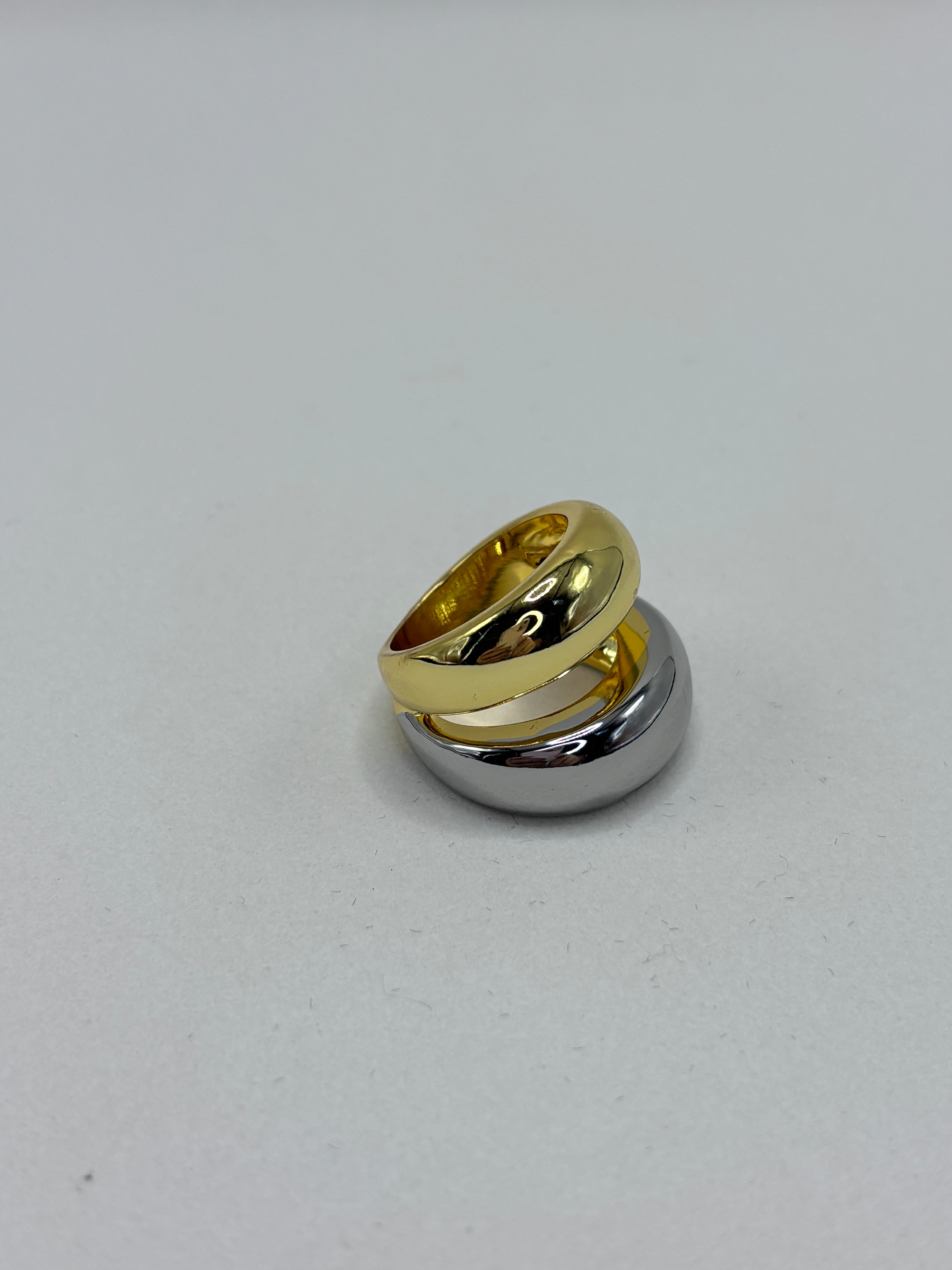Anel Liso Bicolor