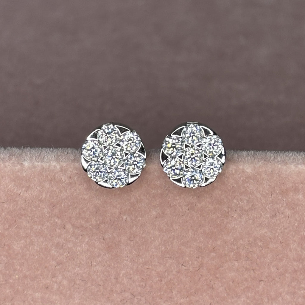 Brinco Cristais Moissanite 1.4ct - Prata 925