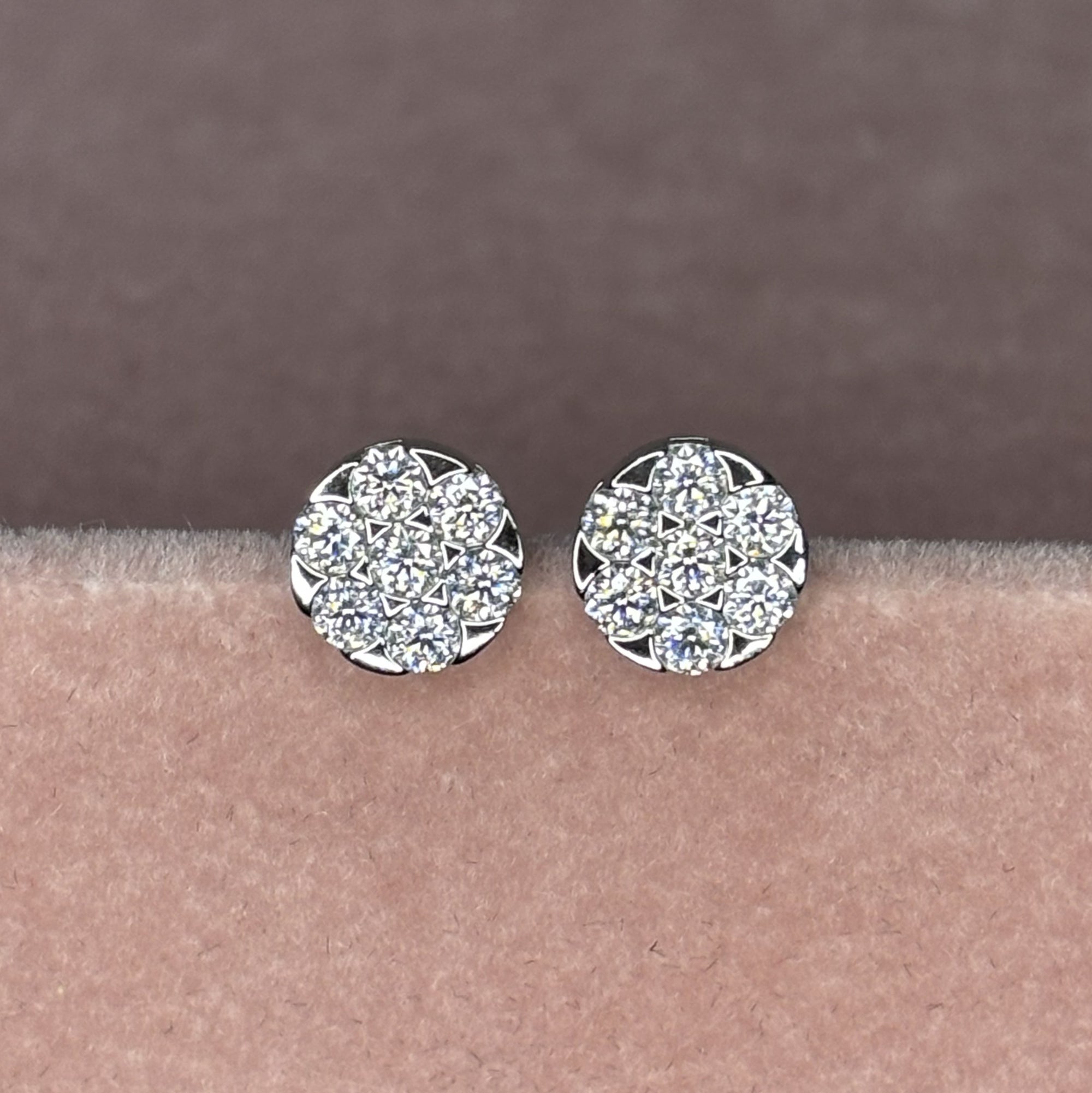 Brinco Cristais Moissanite 1.4ct - Prata 925