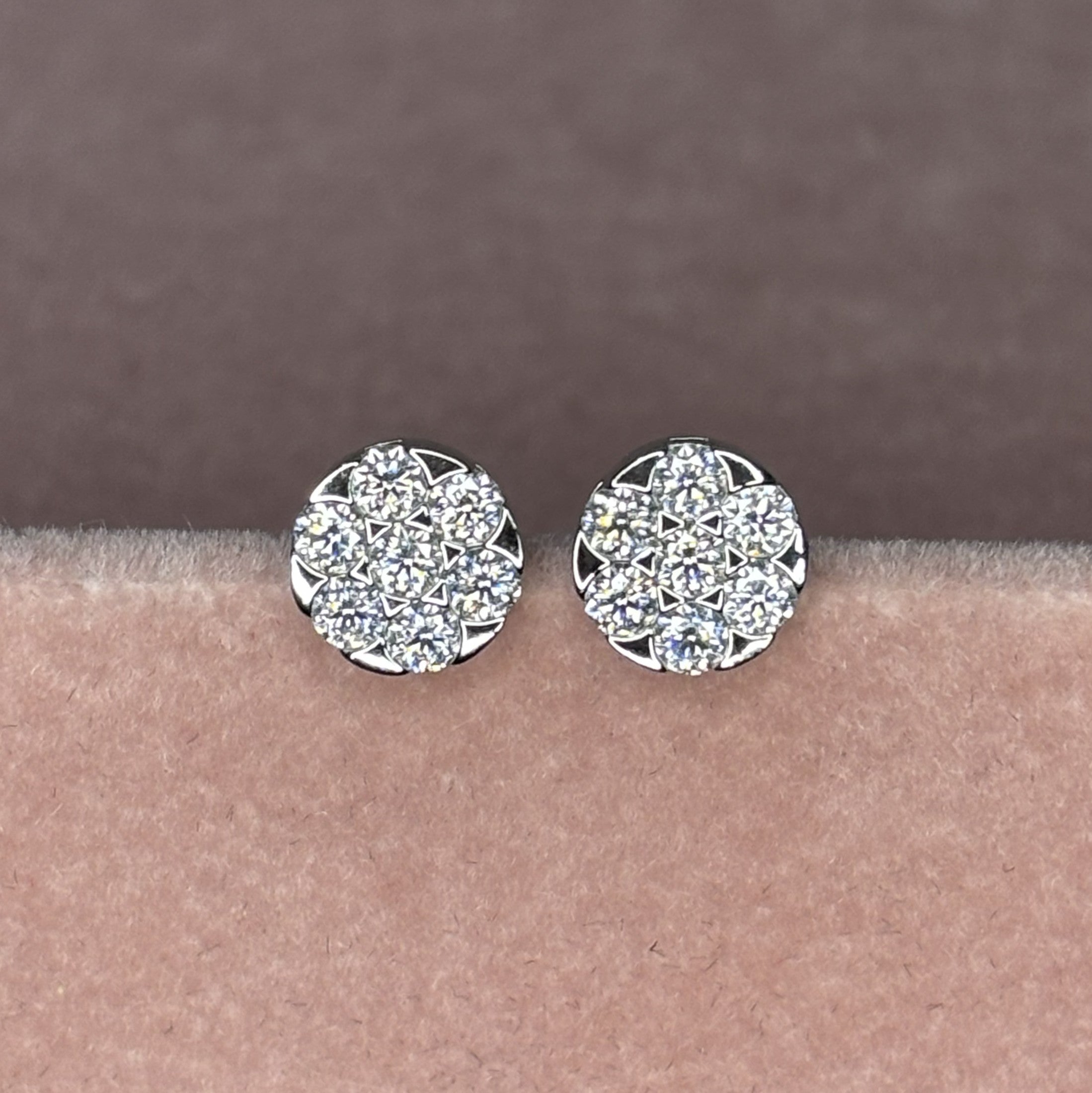 Brinco Cristais Moissanite 1.4ct - Prata 925