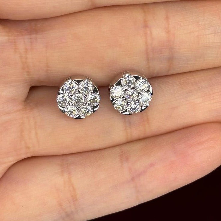 Brinco Cristais Moissanite 1.4ct - Prata 925