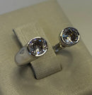 Anel Cristais Branco Regulável