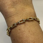 Bracelete Elos Lisos Dourado
