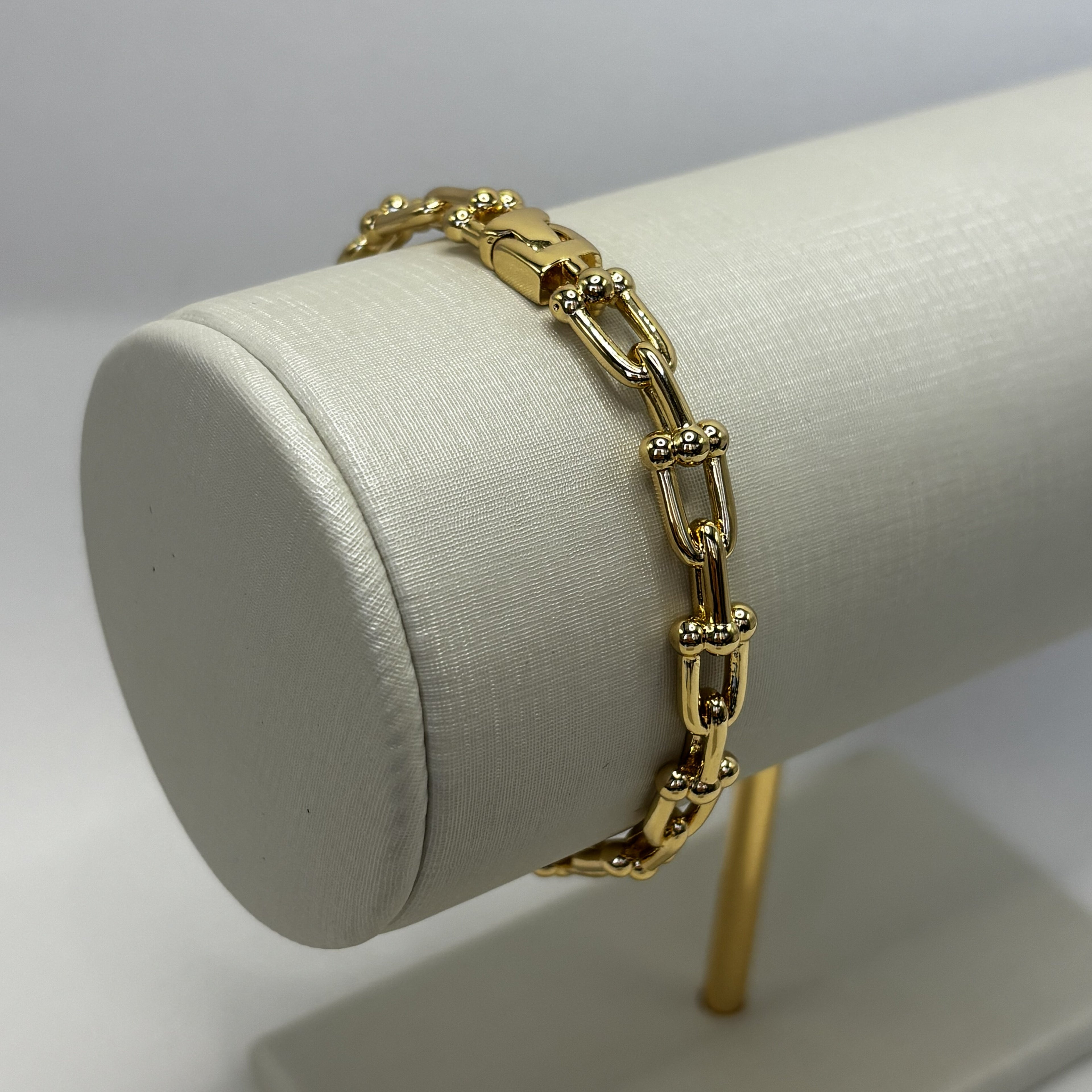 Bracelete Elos Lisos Dourado
