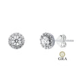 Brinco Coroa Moissanite 1.41ct - Prata 925