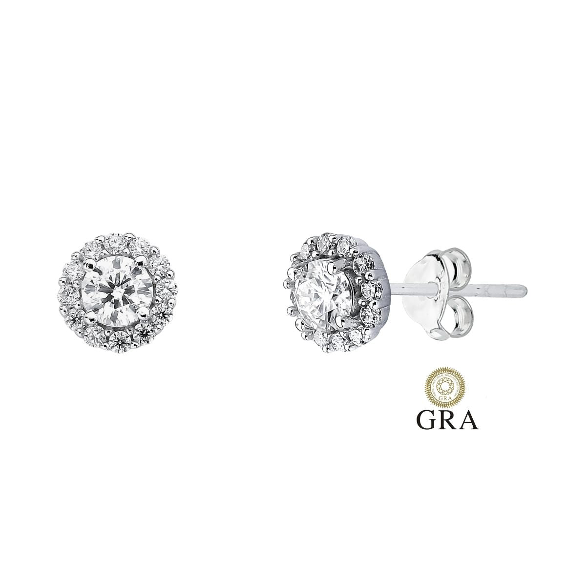 Brinco Coroa Moissanite 1.41ct - Prata 925