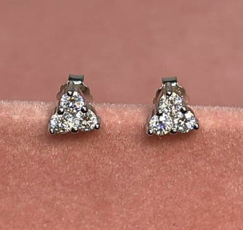 Brinco Cristais Moissanite 0,2ct - Prata 925