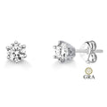 Brinco Ponto de Luz em Moissanite 1.08ct - Prata 925