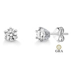 Brinco Ponto de Luz em Moissanite 1.08ct - Prata 925