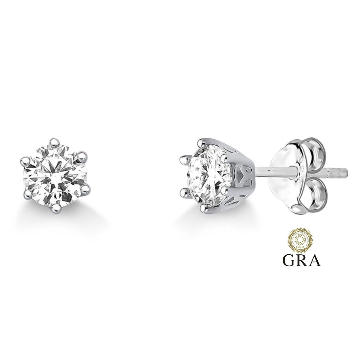 Brinco Ponto de Luz em Moissanite 1.08ct - Prata 925