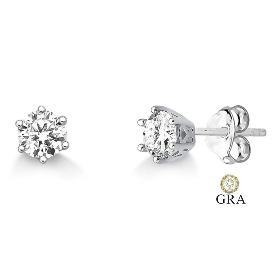 Brinco Ponto de Luz em Moissanite 1.08ct - Prata 925