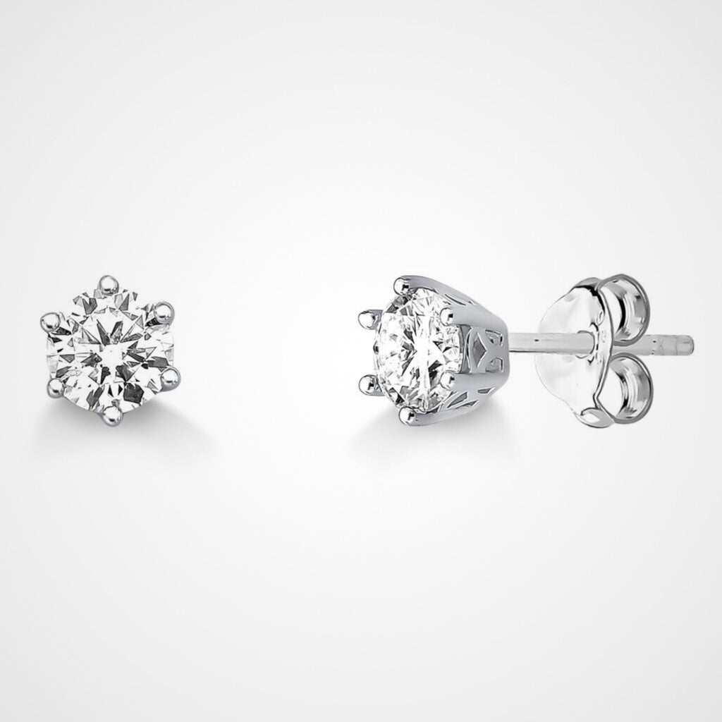 Brinco Ponto de Luz em Moissanite 1.08ct - Prata 925
