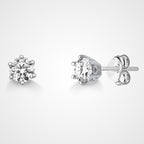Brinco Ponto de Luz em Moissanite 1.08ct - Prata 925