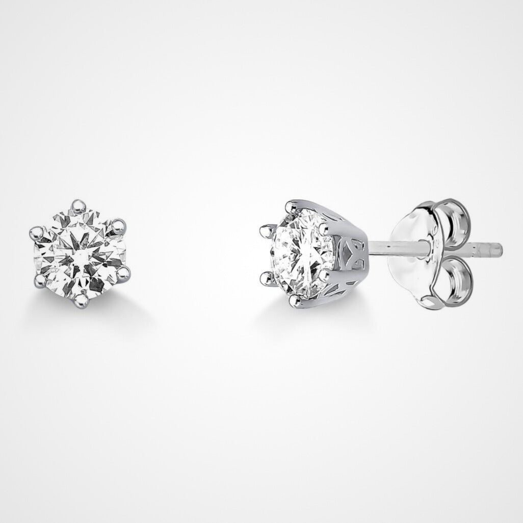 Brinco Ponto de Luz em Moissanite 1.08ct - Prata 925
