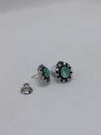 Brinco fusion esmeralda colombiana zirconia negra zirconia branca sol brilhante