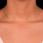 Choker Cordão Baiano Fino Liso Dourado
