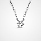 Colar Ponto de Luz Moissanite 0.26ct em Prata 925 com Banho de Ródio