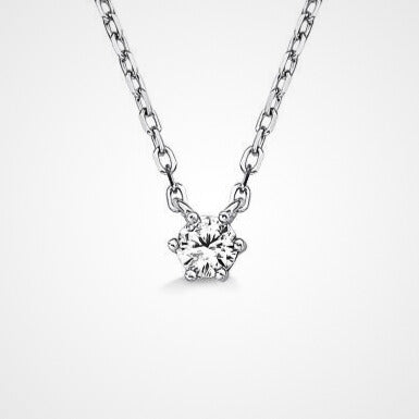 Colar Ponto de Luz Moissanite 0.26ct em Prata 925 com Banho de Ródio