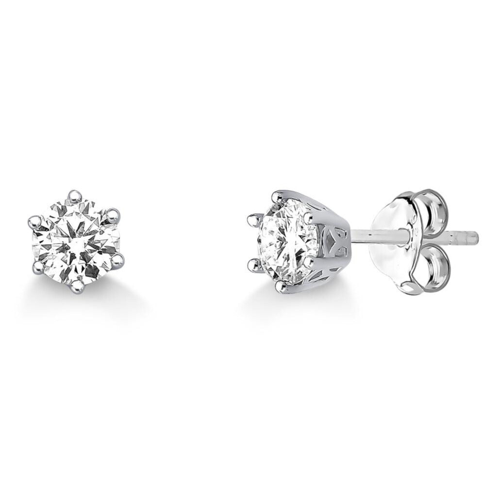 Brinco Ponto de Luz em Moissanite 1.08ct - Prata 925