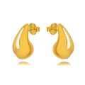 Brinco Gota Lisa Dourado