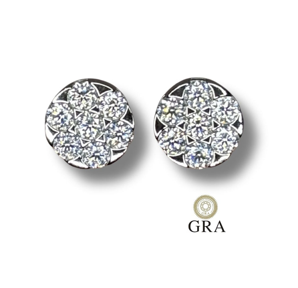 Brinco Cristais Moissanite 1.4ct - Prata 925