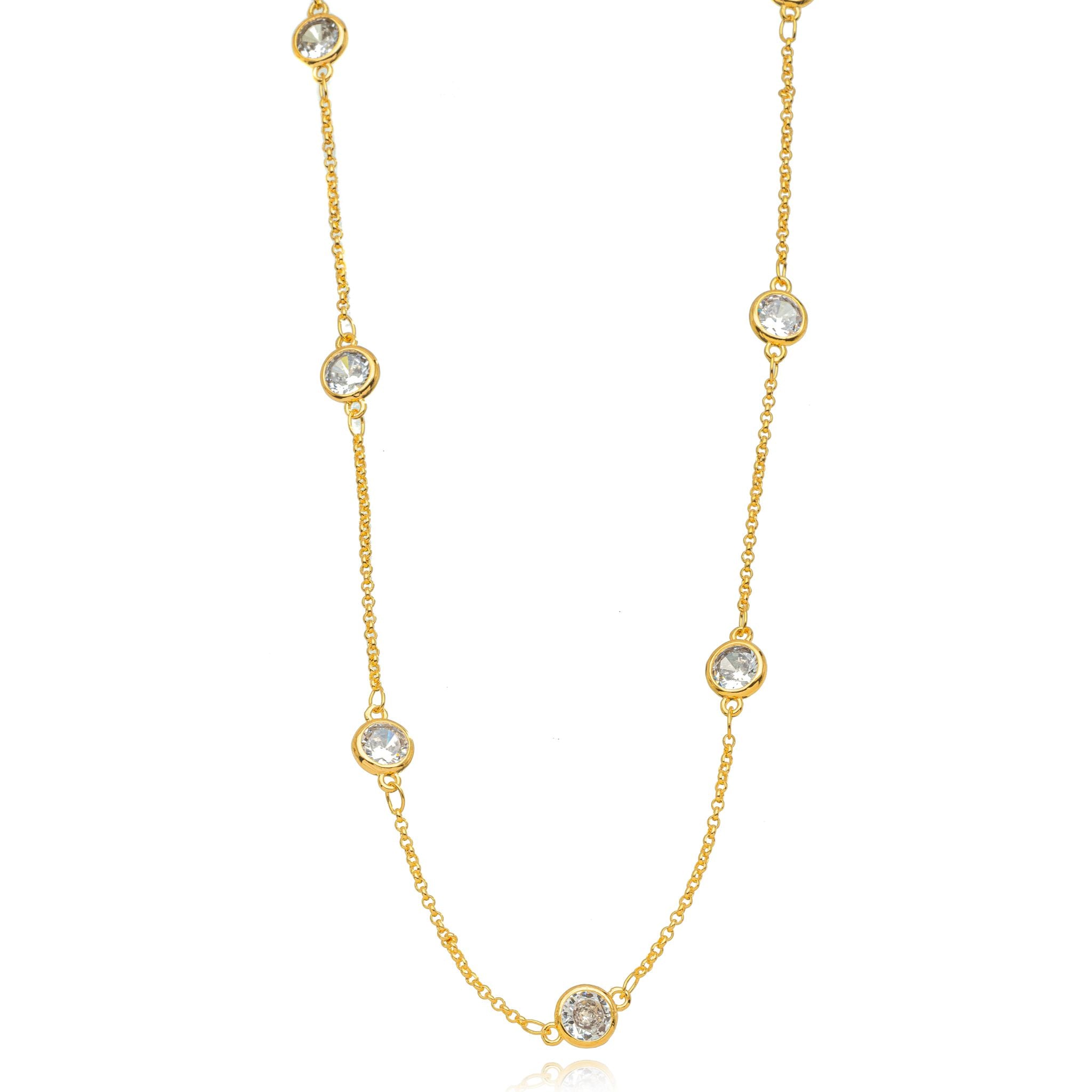 Choker Cristais Dourado