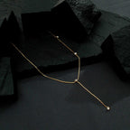 Colar Dourado Gravatinha com Pontos de Luz em Zircônia - Galeria