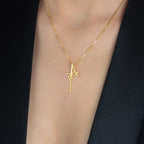 Colar Dourado de Cruz Fé - Galeria