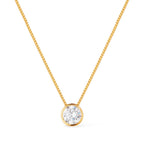 Colar Dourado Zircônia Ponto de Luz