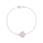 Pulseira de Zircônia Rosa Claro em Prata 925