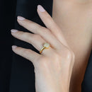 Anel Dourado Chuveirinho Cravejado de Zircônia - Galeria